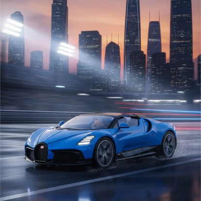 Postercars Hypercar League Collection Bugatti Mistral 1:64 Scale / French Racing Blue ( No 24 )