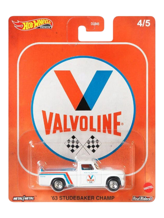 HotWheels Valvoline 63 Studebaker Champ Imported Premium 1:64 Scale