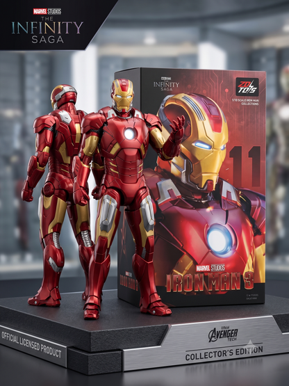 ZD Toys Marvel Studios The Infinity Saga 'Iron Man 3 XI Code-1906-11 MARK11 Action Figures 1:10 Scale