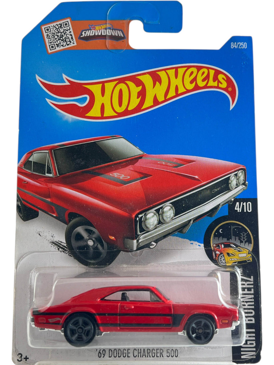 Hotwheels 69 Dodge Charger 500 Imported Mainline 1:64 Scale (Blister Damage)