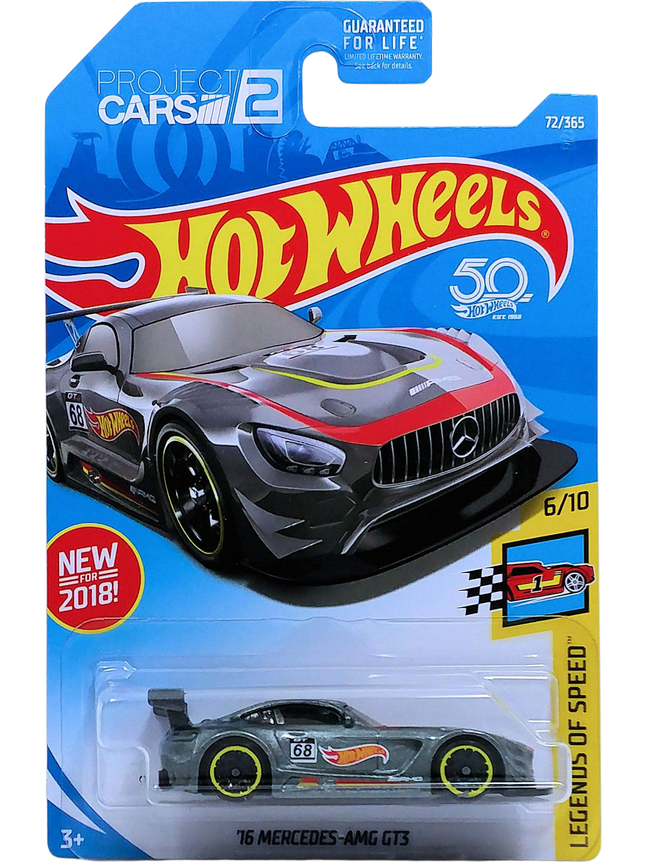 Hotwheels 16 Mercedes-AMG GT3 Imported Mainline 1:64 Scale FJV46-D7C3