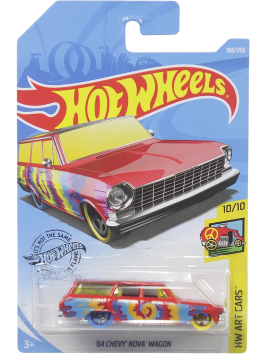 Hotwheels 64 Chevy Nova Wagon Imported Mainline 1:64 Scale FYF21-D7C5