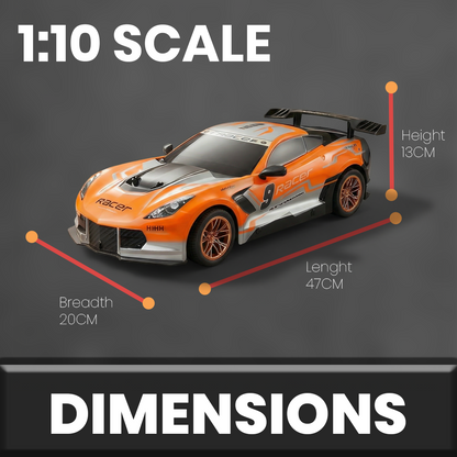 Joy Junction Mustang JOY Junction Mustang 1:10 Scale High-Speed RC Racing Car – 2.4GHz Remote Control Sports Car with Rechargeable Battery, LED Lights & Drift Performance
