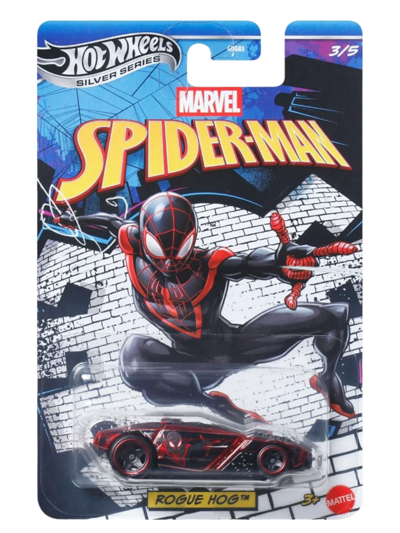 Hotwheels Spiderman Series Set of 5 cars Mainline 1:64 Scale (GDG83-952L)