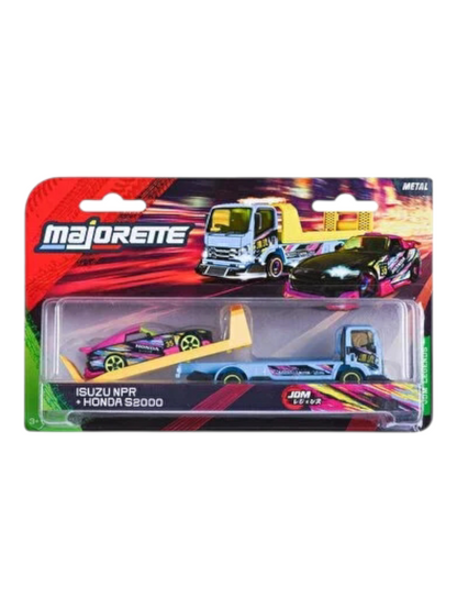 Majorette JDM Legends Tuning Transporter Isuzu NPR + Honda S2000/ 1:64 Scale / Code- 8504103000