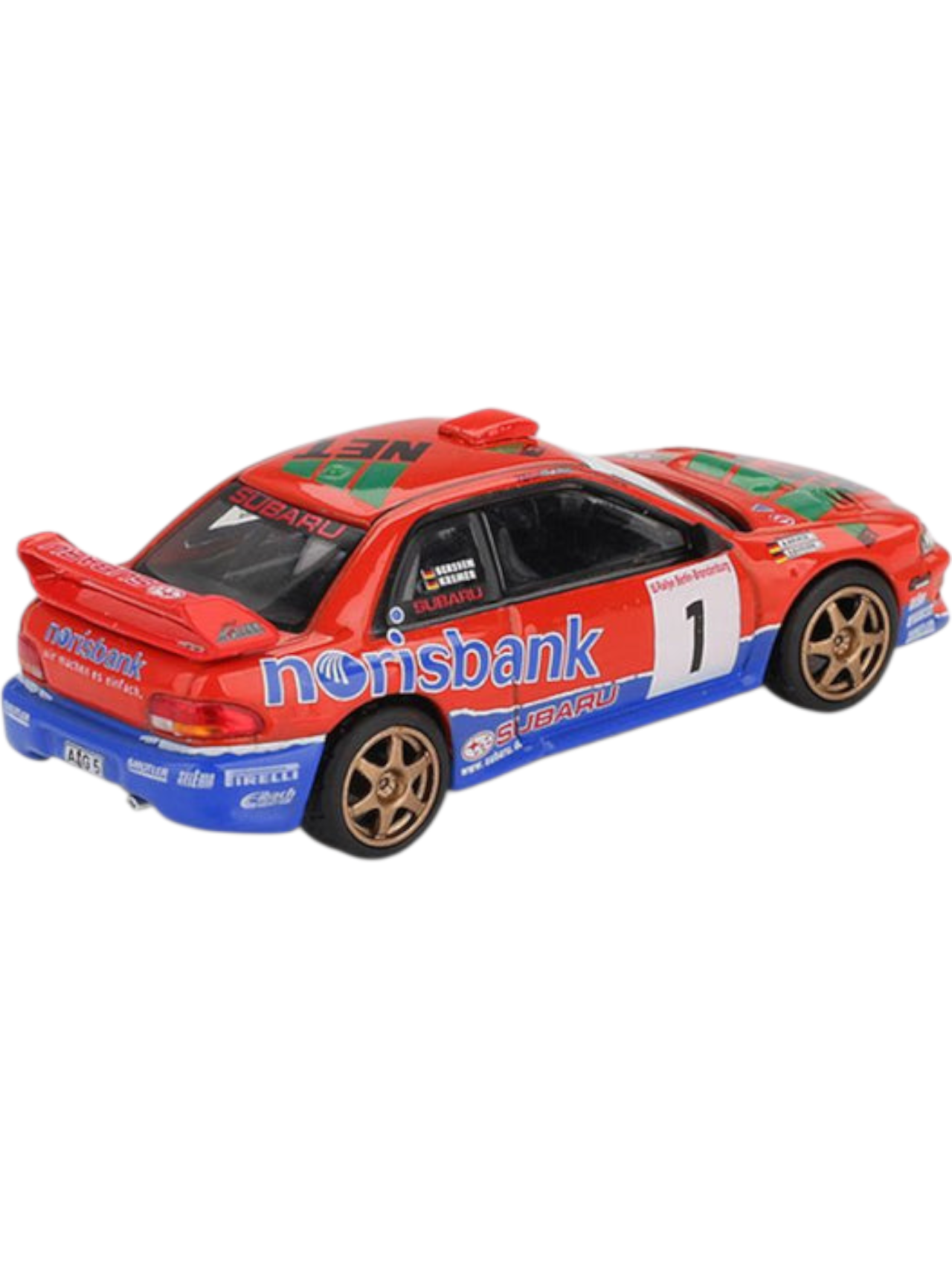 Mini GT #1140: Subaru Impreza WRC97 #1 1999 DRM Champion