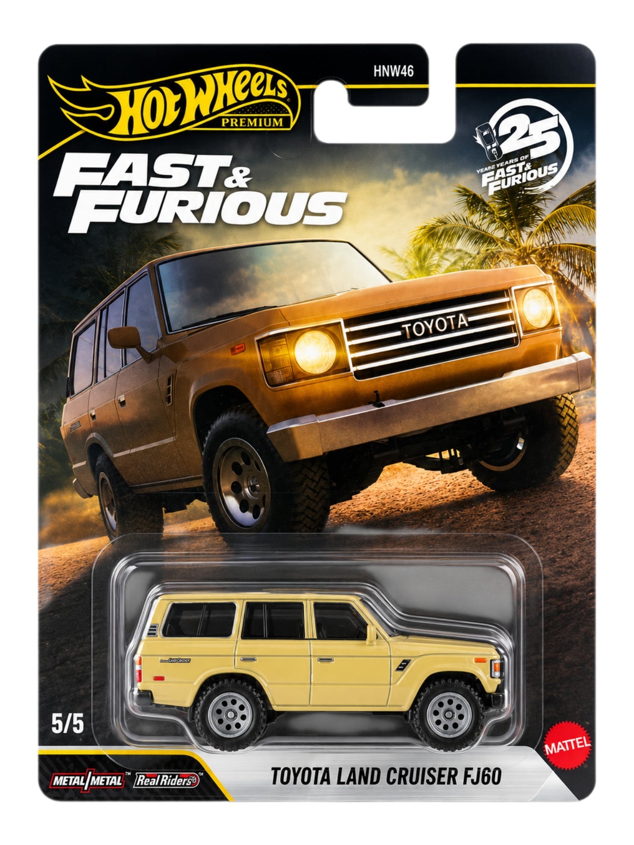 HotWheels Fast and Furious 'Toyota Land Cruiser FJ60 Imported Premium Car 1:64 Scale