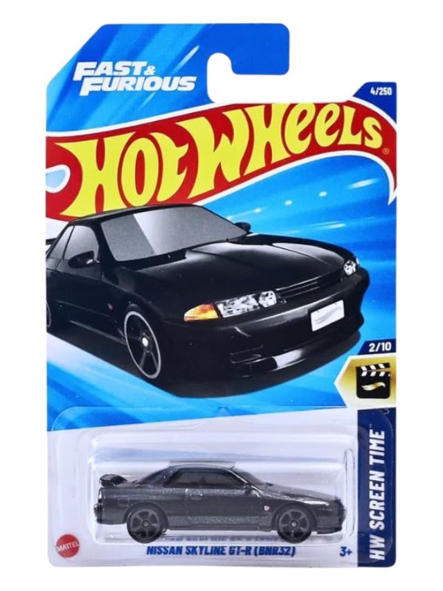 Hotwheels Fast and Furious Nissan Skyline GT-R (BNR32)  Imported Mainline(Card damaged) 1:64 Scale