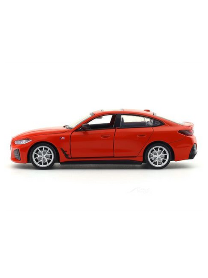 BMW i4 M50 Red 1:32 MSZ licensed pullback diecast Scale Model car