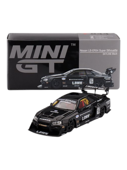 Mini GT Nissan LB-ER34 Super Silhouette (Skyline Black)