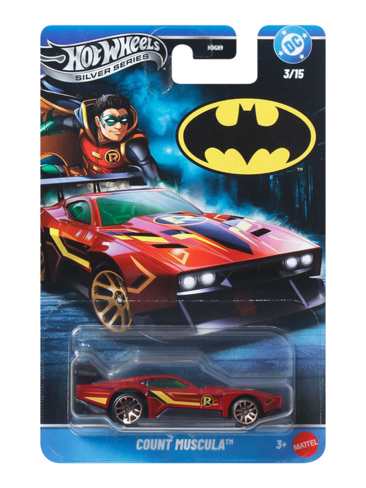 HotWheels Batman Silver Series Count Muscula Imported Mainline Card Art 1:64 Scale
