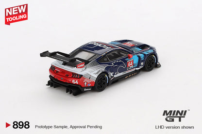Mini GT Ford Mustang GT3 #64 Ford Multimatic Motorsports 2024 IMSA Daytona 24 Hrs #898 1:64 Scale