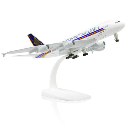Aircraft Singapore Airlines A380 Airbus 9V-SKA Diecast Airplane (No.307) Model 22cm" Scale  Display Stand With Landing Wheels