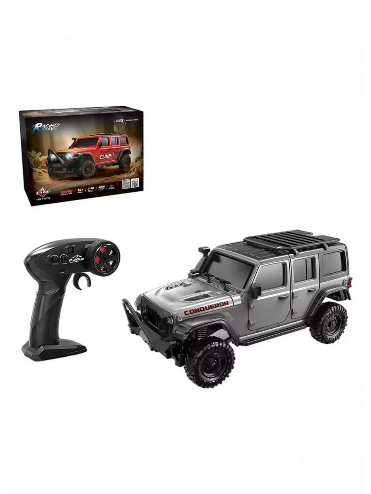 HB Toys Racing Rally Off Road Remote Control Car 1:43 Scale 4WD Ready to Run | Code: HB-R4308