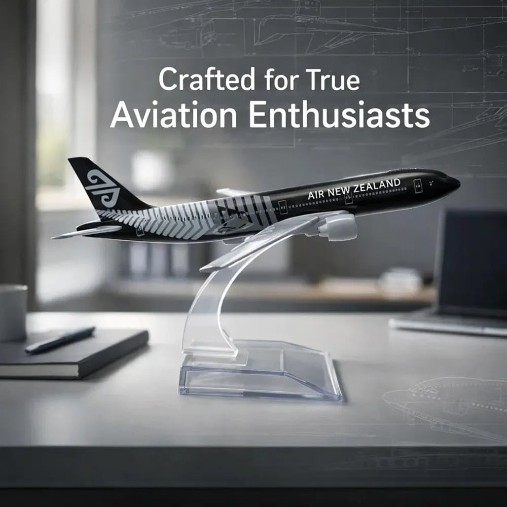Aircraft Model Air New Zealand Western Era Black New Airplane Zealand B747 16cm (Code 141)