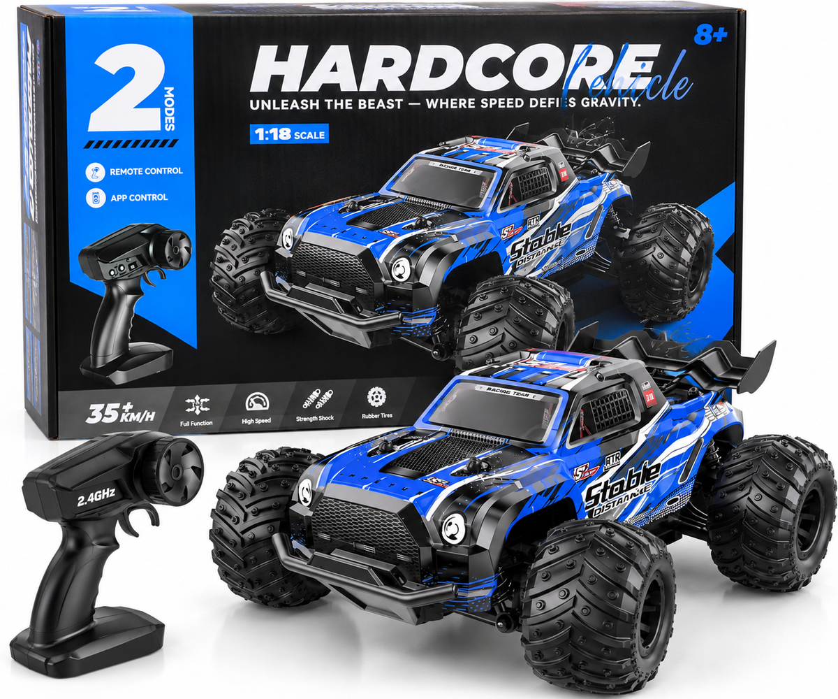 Wild DRIVE 1:18 Scale Wild Drive Off-Road RC Car | 35+ KM/H | 2.4GHz| Full Function 4WD | High-Traction Tires | LED Lights Remote Control Car R/C
