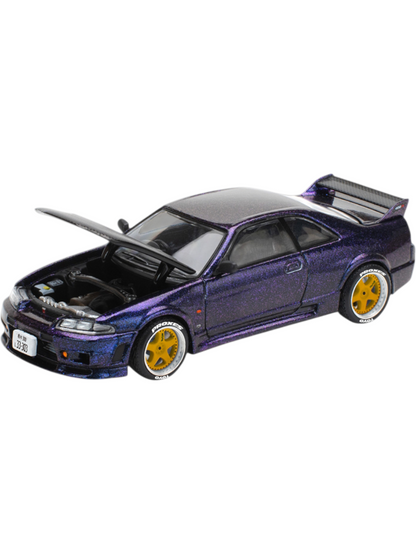 POP RACE Nissan Skyline GT-R R33 Purple 1:64 Die-Cast Car Model | PR64-256