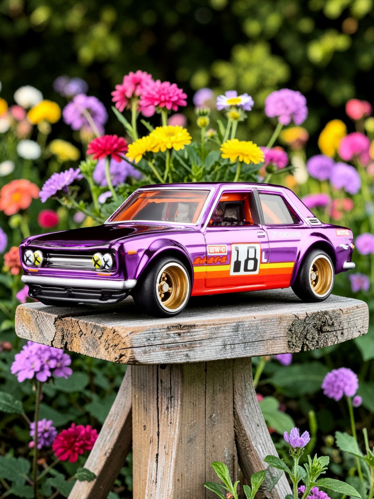 Hotwheels Classic RED Line  '71 Datsun 510 Die-cast Car 1:64 Scale-Premium Metal    Collectible For Car Lovers