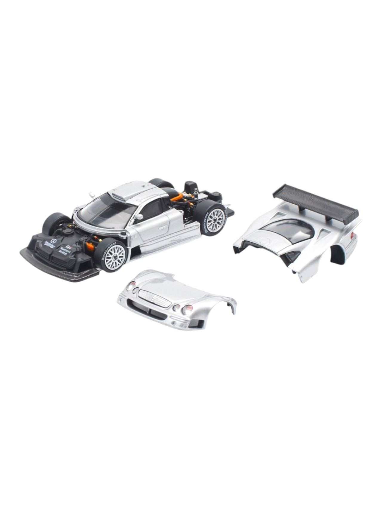 Pop Race Mercedes-Benz AMG CLK GTR-Silver PR640158 1:64 Scale
