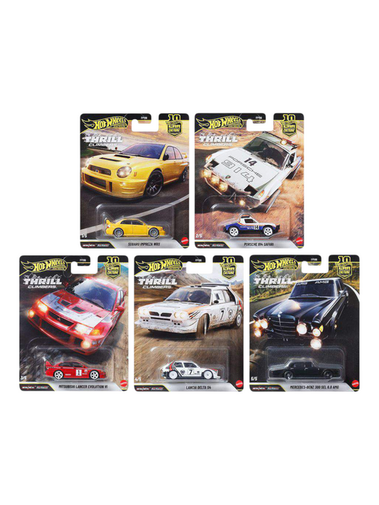 Hotwheels Car Culture Thrill Climbers Set of 5 Cars Mainline 1:64 Scale (FPY86-95AQ)