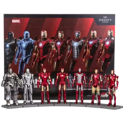 Marvel Studios : The Infinity Saga 4 Inch Scale Iron Man Collection Figures Set of 7 by ZD Toys