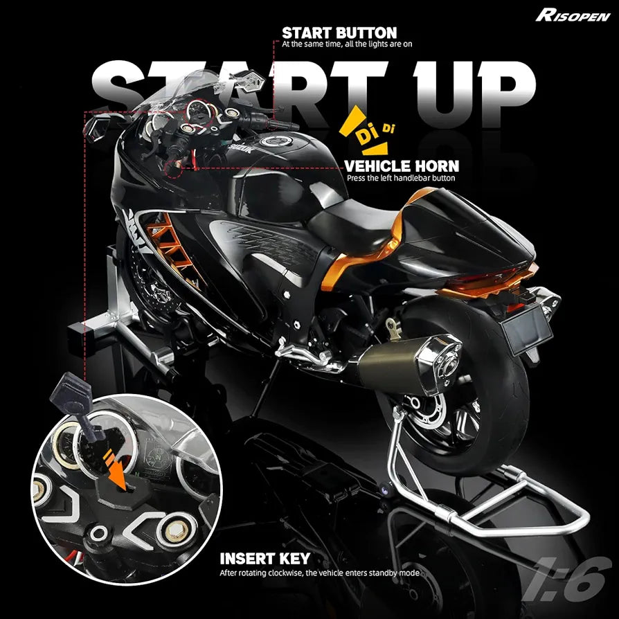 Suzuki Hayabusa Superbike Collectible Model – Black & Gold edition 1:6 scale