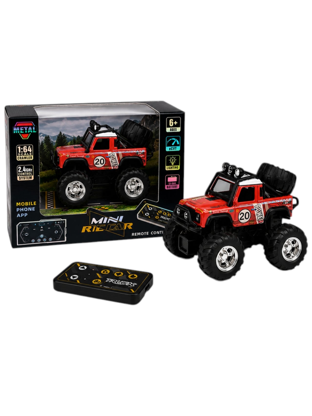 Trasped Mini (RC) remote control Speed Regulating Alloy Model Car 1:64 Scale 2.4 GHz No 20