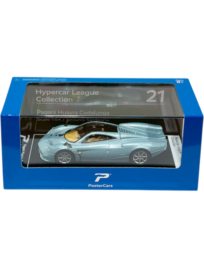 Postercars Pagani Huayra Codalunga 1:64 Scale-  Premium Hypercar Diecast Collector Model No 21.