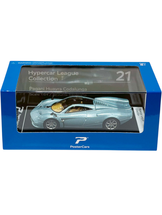Postercars Pagani Huayra Codalunga 1:64 Scale-  Premium Hypercar Diecast Collector Model No 21.