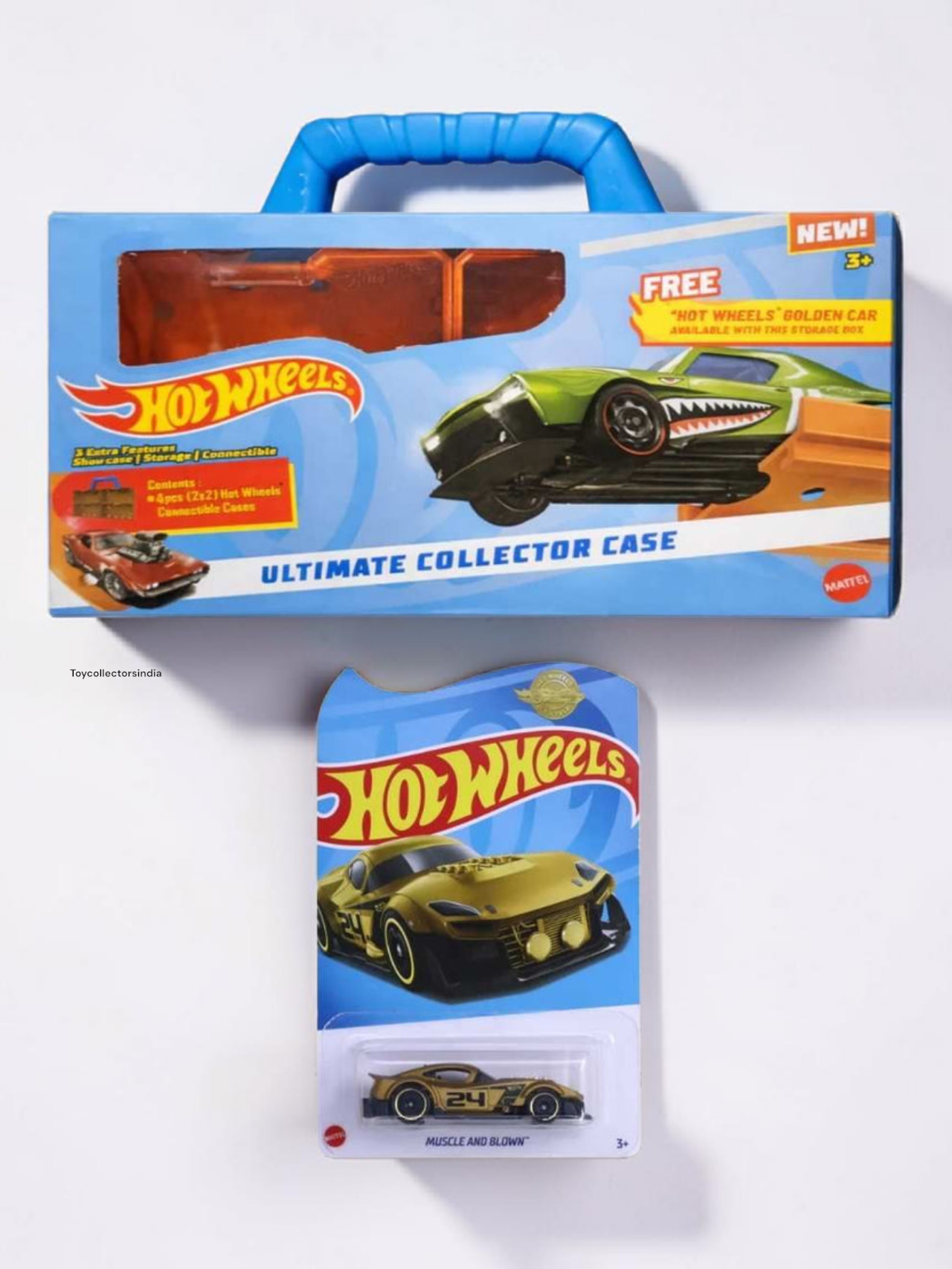 HotWheels storage Ultimate Collector Case 4 pcs (2x2) Hotwheels Connectible Cases (with car) storage