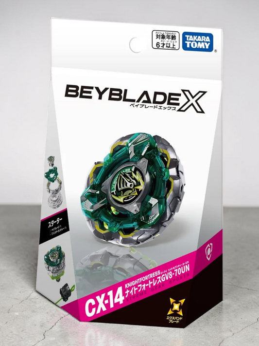 Takara Tomy Tomica Beyblade X CX-14 Knightfortress GV8-70UN