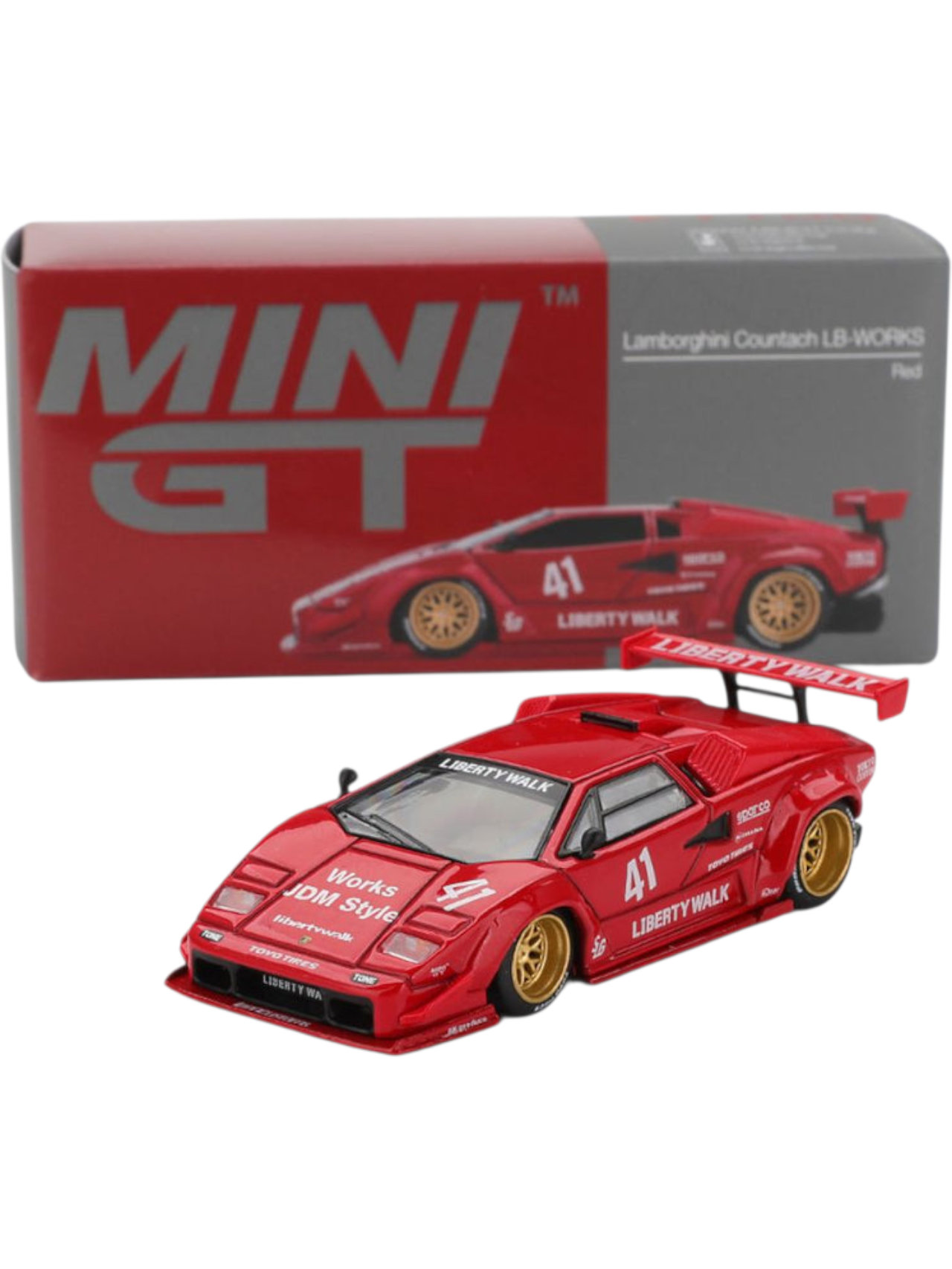 Mini GT #1100: Lamborghini Countach LB-WORKS Red 1:64 Scale