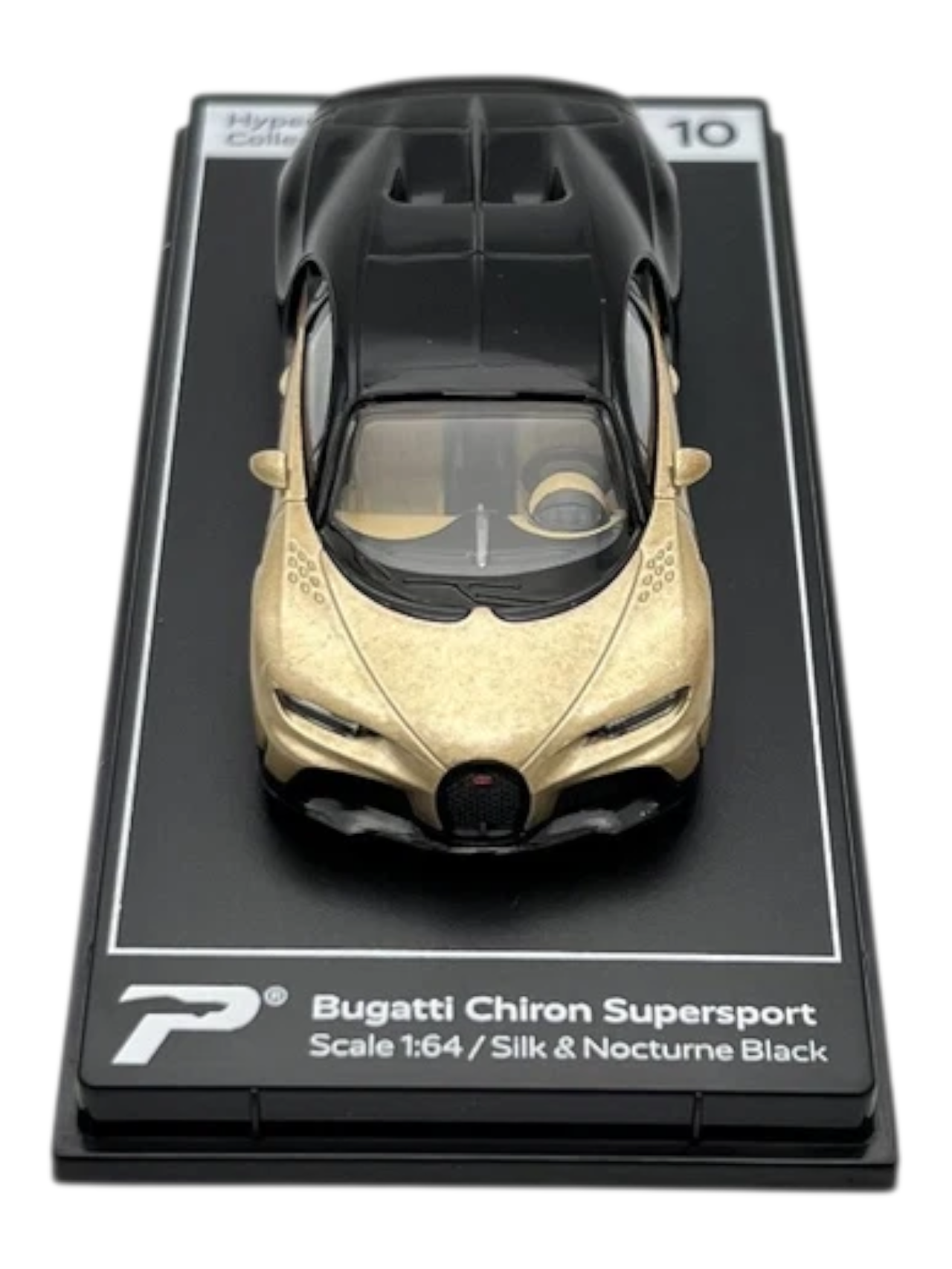 Postercars Bugatti Chiron Supersport Hypercar League Collection 1:64 Scale / Silk & Nocturne Black No . 10