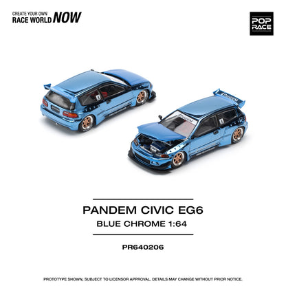 Pop race pr64-206 pandem civic eg6 1:64 Scale
