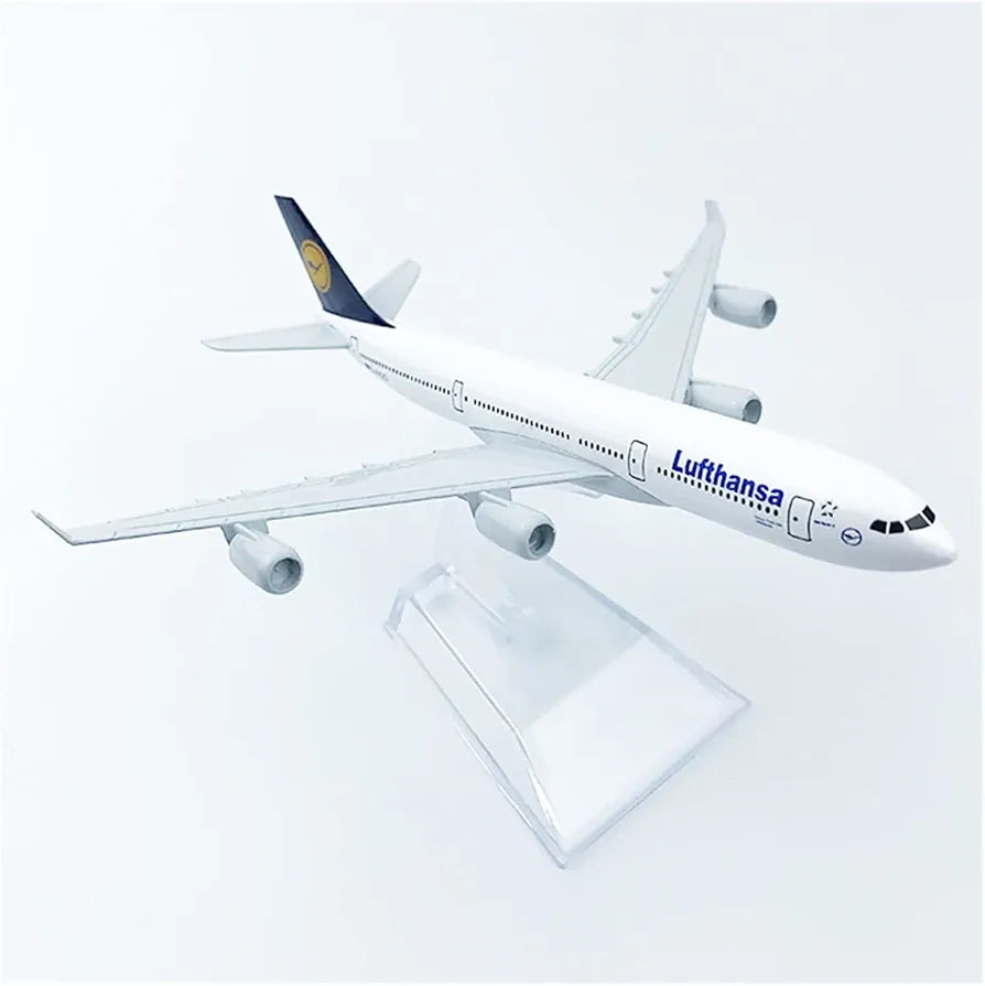 Aircraft Model Lufthansa 16cm Alloy Aircraft Airbus A340 Airplane (Code-117)