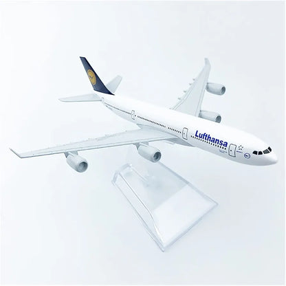 Aircraft Model Lufthansa 16cm Alloy Aircraft Airbus A340 Airplane (Code-117)