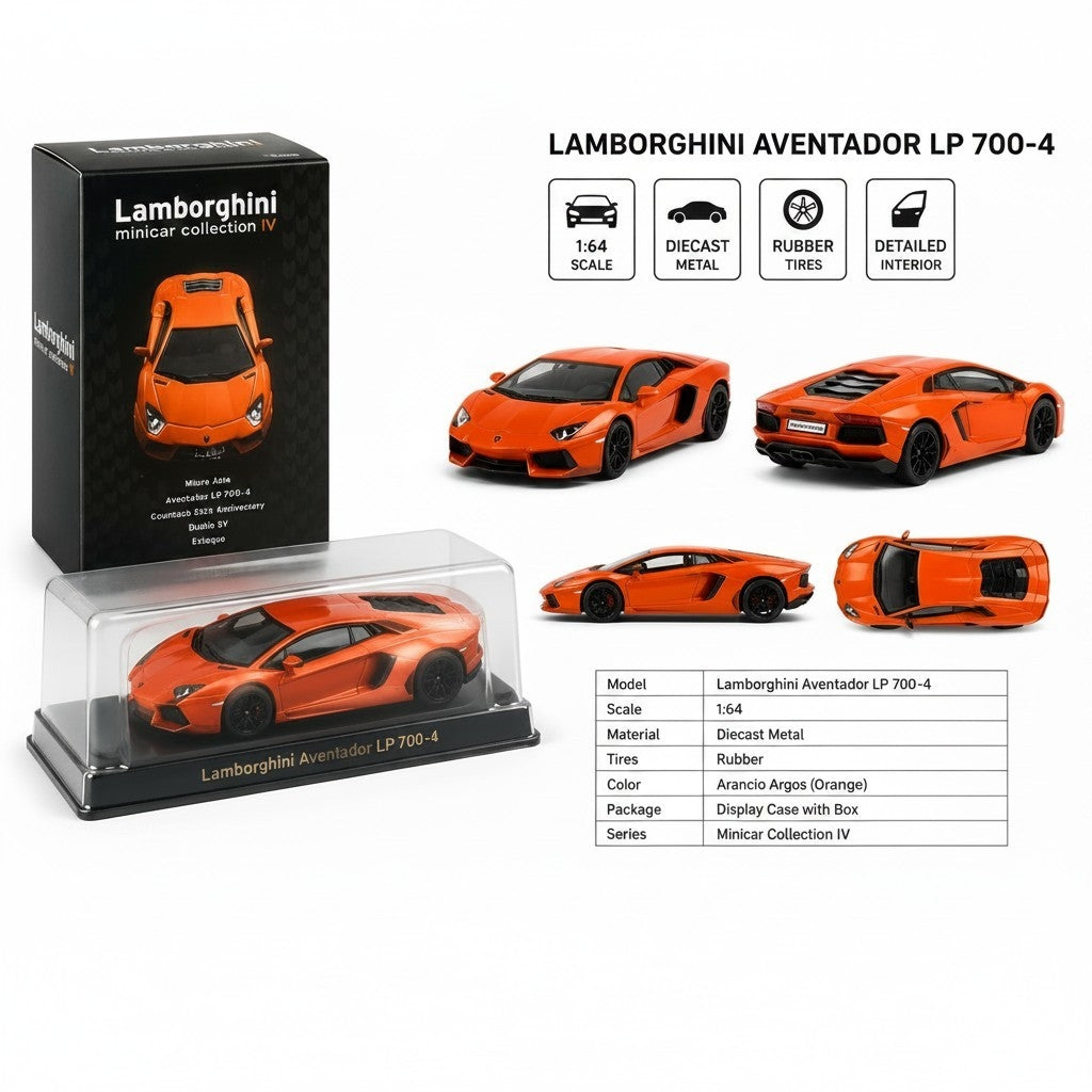 Kyosho Lamborghini Aventador Lp 700-4 Imported 1:64 Scale