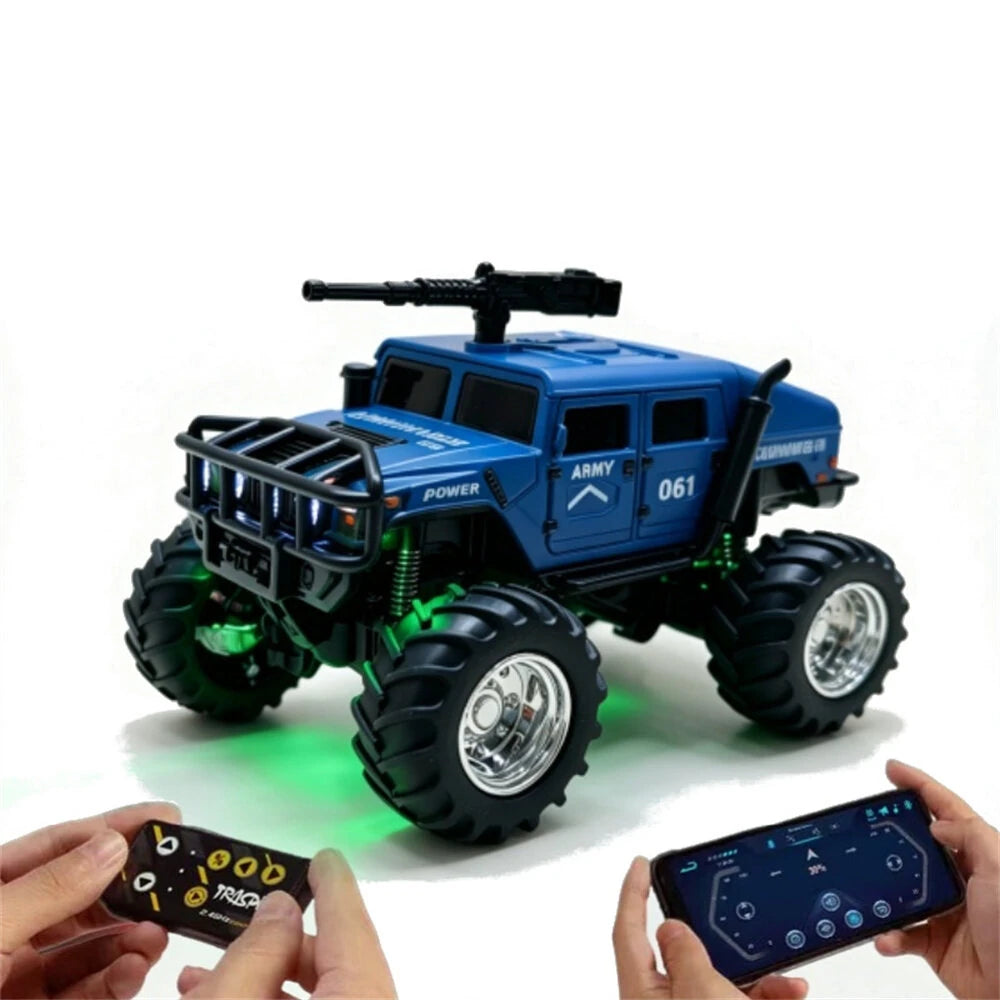 TRASPED Mini RC Crawler 1:64 Scale – Random Assortment | 2.4GHz Remote Control | LED Lights