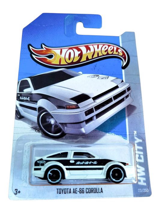HotWheels Toyota AE-86 Corolla Imported Mainline 1:64 Scale (Blister and card damage)