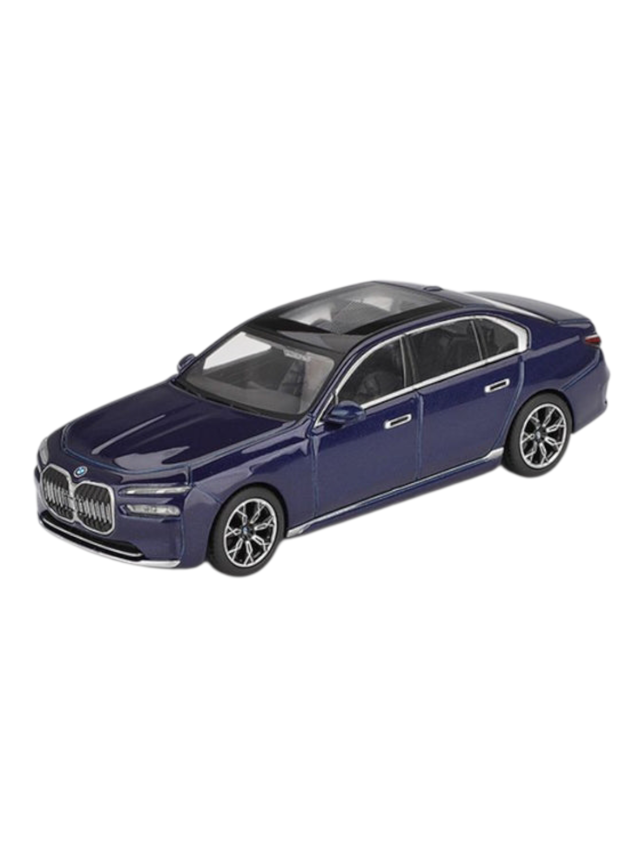 Mini GT Blister 1111: BMW i7 xDrive60 Tanzanite Blue Metallic 1:64 Scale