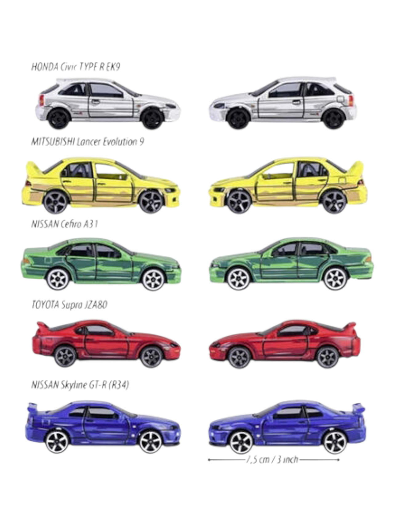 Majorette JDM legends premium special paint opening parts 1:64 Scale 8504105000