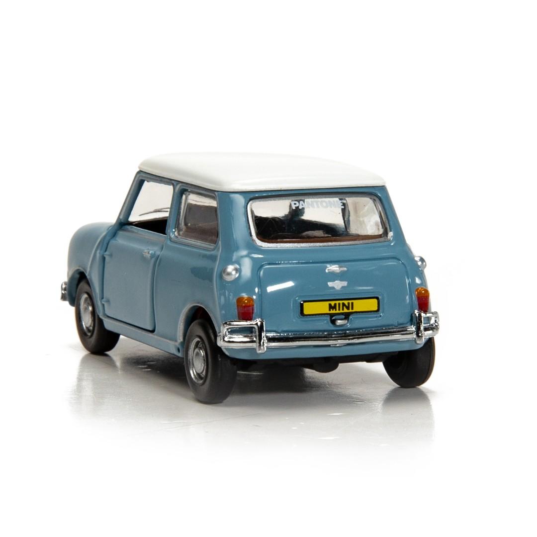 TINY PANTONE Mini Cooper Diecast Model Car – Classic Sky Blue Mini | Vintage Collectible Toy with Display Box 1:50 Scale
