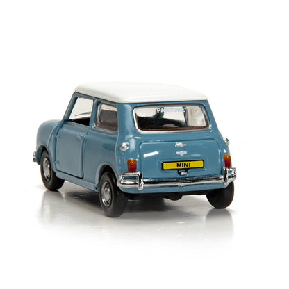 TINY PANTONE Mini Cooper Diecast Model Car – Classic Sky Blue Mini | Vintage Collectible Toy with Display Box 1:50 Scale