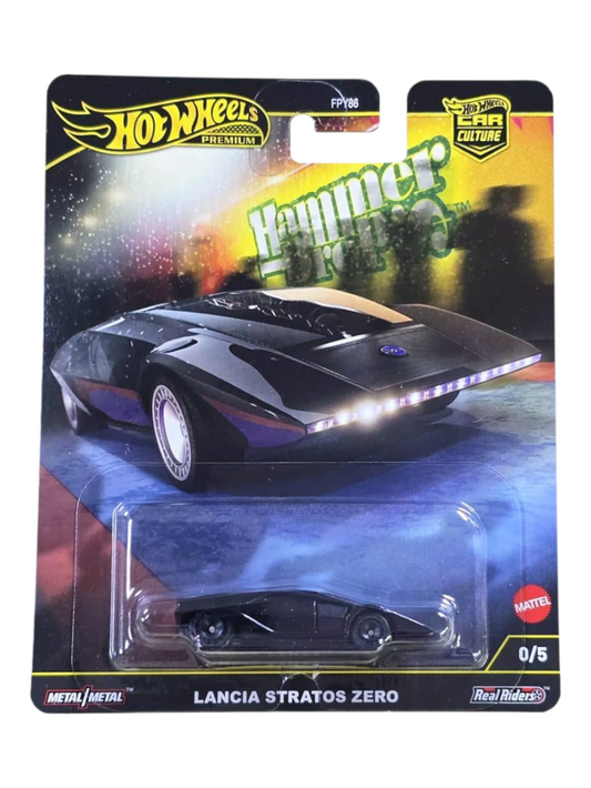 HotWheels Car Culture Hammer Drops Lancia Stratos Zero 1:64 Scale Imported Premium RLC (Chase Piece with Protector)