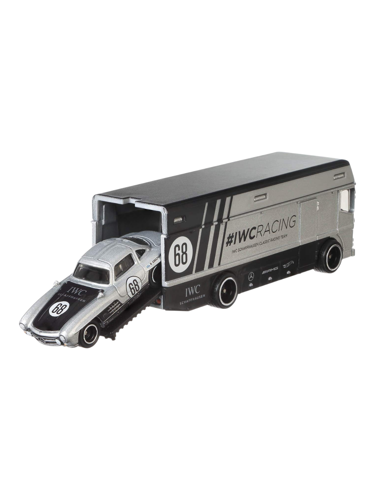 Hotwheels car Culture Mercedes Benz 300 sl euro hauler imported team transport 1:64 Scale
