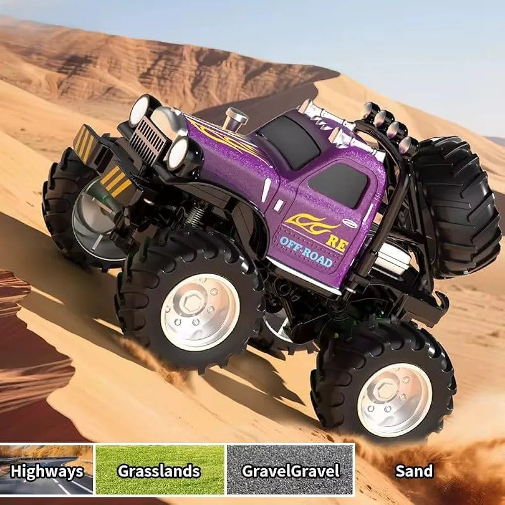 Metal mini rc monster off road car 1:54 scale