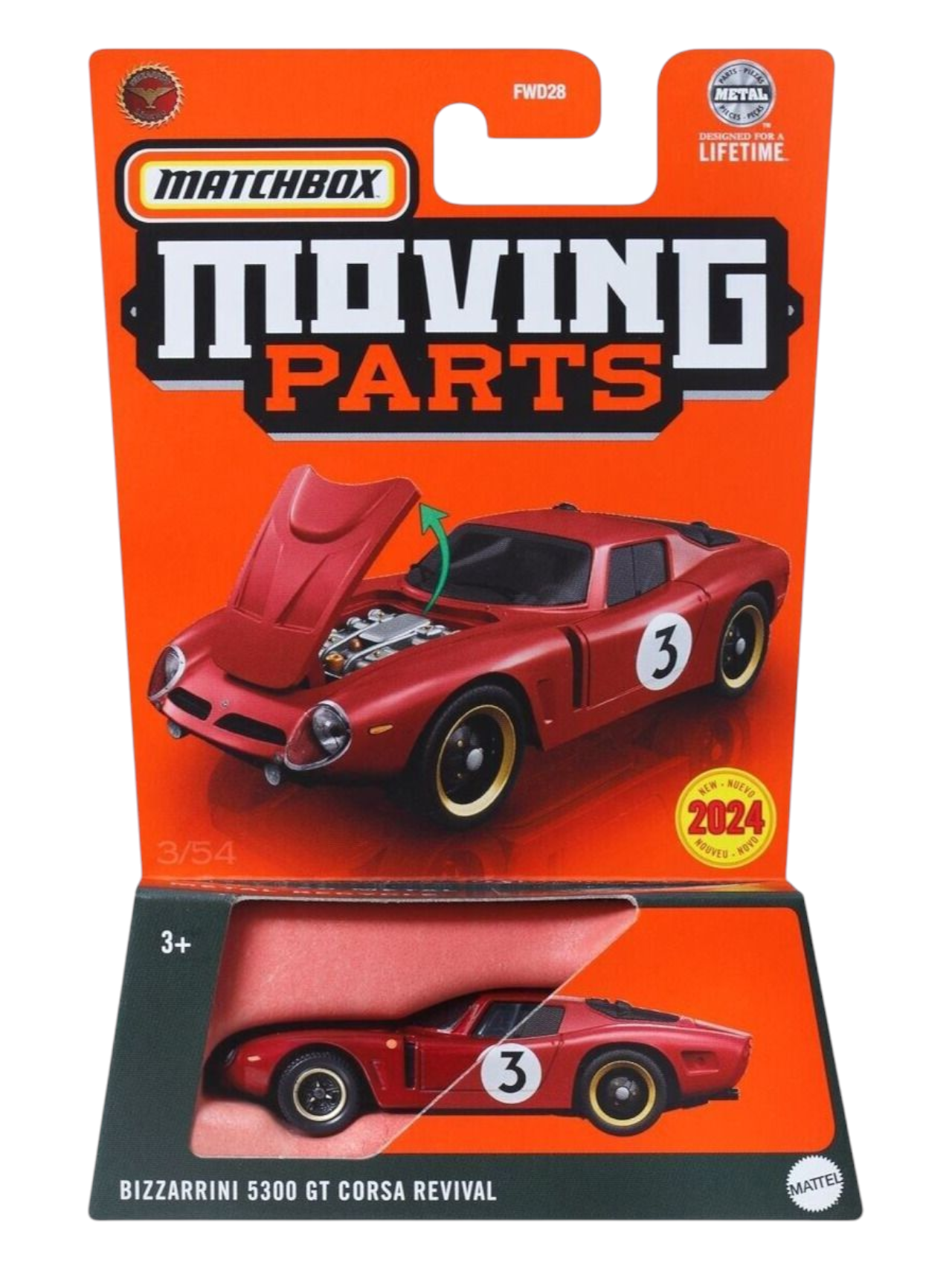 Matchbox Moving Parts Bizzarrini 5300 GT Corsair Revival 1:64 Scale