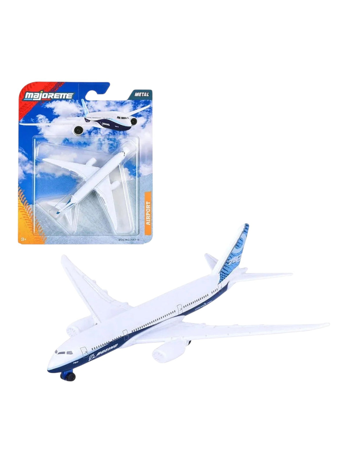 Majorette Metal "Boeing 787-9 Dreamliner Airport Die-Cast Aircraft | Metal Body