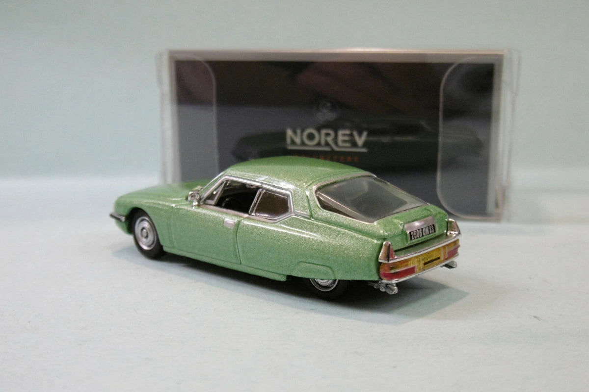NOREV "Citroën SM 1972 Silver Green Metallic Diecast Model Car 1:87 Scale