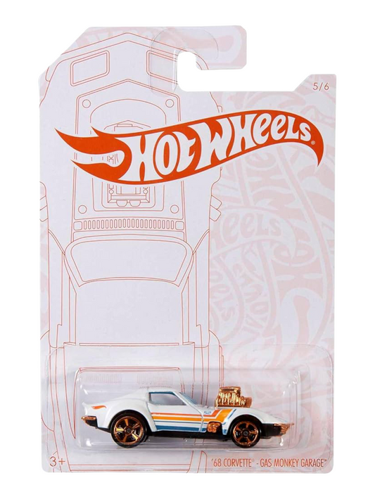 HotWheels 68 CORVETTE Gas Monkey GARAGE Imported Mainline Card Art 1:64 Scale GJW52-K9101L